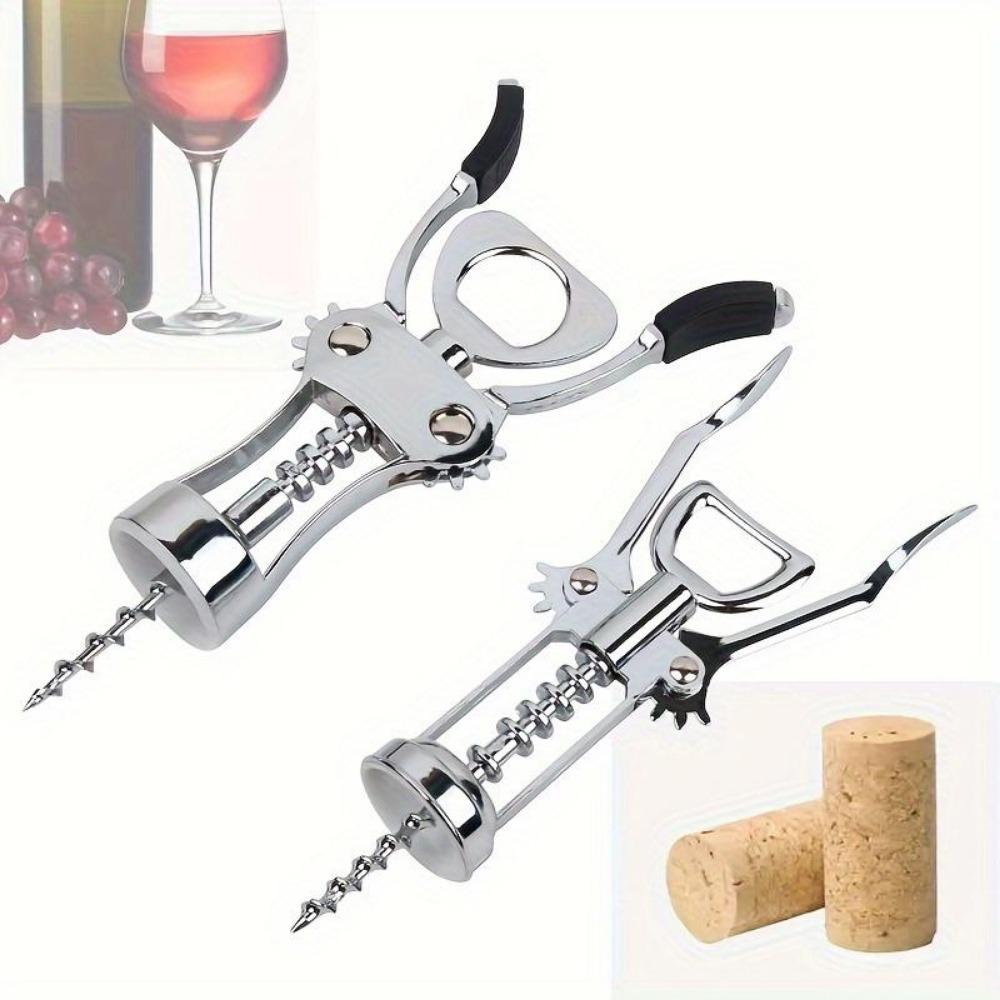 Ergonomic Zinc Alloy Winged Corkscrew - Easy-Grip Wine Bottle Opener For Men, Women & Wine Enthusiasts - Perfect Gift For Birthdays, Anniversaries