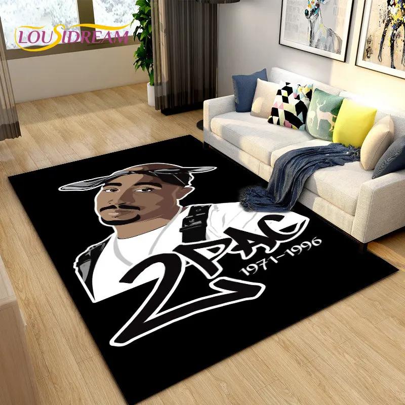 Legend Star Hip Hop Art Rapper Area Rug Large,Carpet Rug for Living Room Bedroom Sofa Doormat Decoration,Kids Non-slip Floor Mat