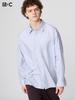 Uniqlo Broad Cross Oversized Shirt  Long Sleeve  Border B