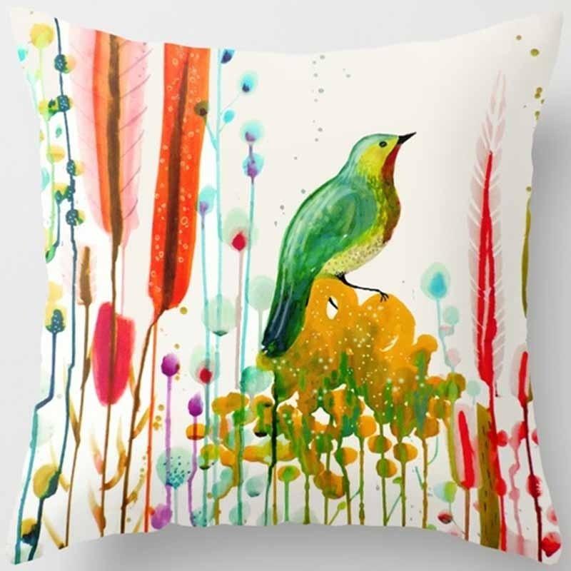 Oil Painting Floral Printing Pillowcase Home Decoration Car Sofa Decoration Pillowcase Ornament
