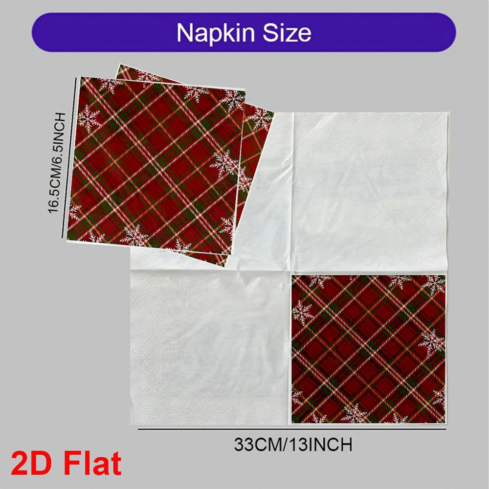20pcs Disposable Napkins with Snowflake Pattern Print for Wedding,Parties,and Daily Use for Thanksgiving Fall Christmas Table Decoration