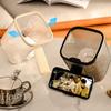Creative Phone Holder With Mini Desktop Trash Can Multifunction Transparent Mobile Phone Tablet Stand Mini Trash Can