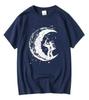 Bestselling Popular Fashion Summer Trend Casual Shortsleeved Printed Revealingshoulder Unisexs Pure Cotton Shortsleeve Tshirt