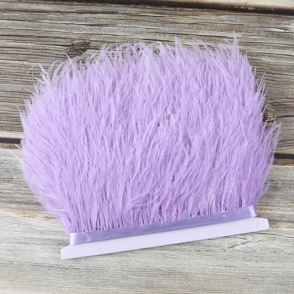 1 Meter Ostrich feather Trim Ribbon Dyed Various Long Ostrich Fringe 8-10CM feathers for crafts Dress/skirt Sewing Accessory