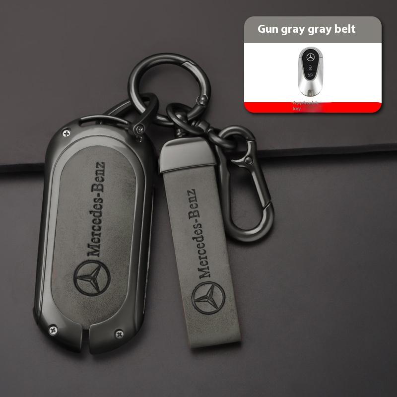 BAN2  Car Alloy Key Case Key Bag Shell For Mercedes Benz 2022 C S Class C260 C300 S350 S400 S450 S500 W206 W223 Key Shell Protector