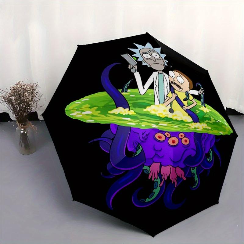 1pc Rick SanchezMorty Smith Windproof Automatic Windproof Umbrella, Lightweight for Women/Men, Perfect Christmas Gift a0811205