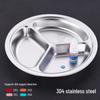 HUIHUADU 201 Stainless Steel Divided Lunch Plate