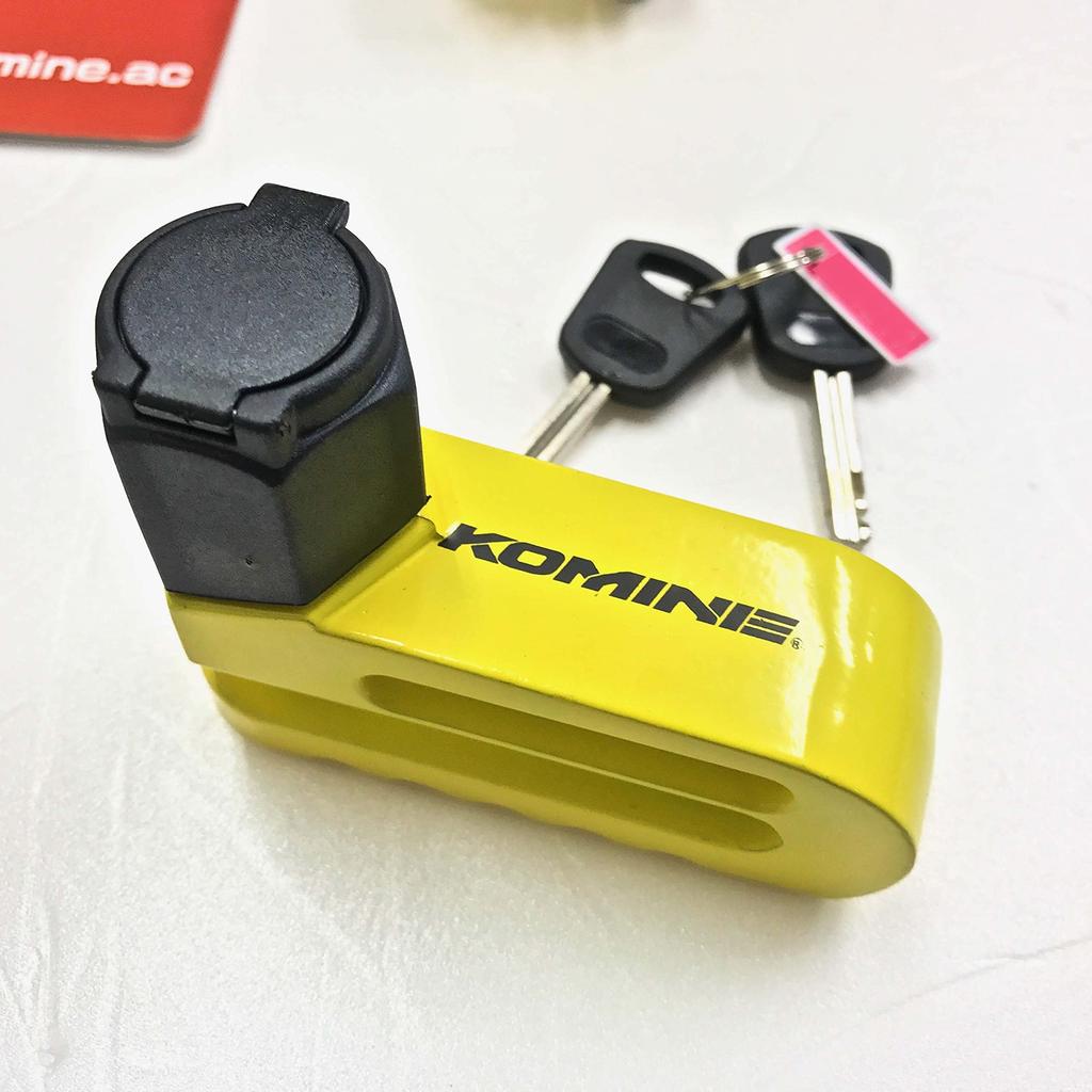 KOMINE Motorcycle Reminder Disc Lock Yellow LK-114