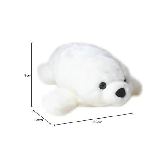 Stuffed baby seal with closed mouth S M0006