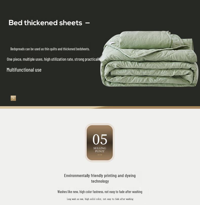 Washable Quilted Cotton Bedspread 3-Piece Set with Cotton-Filled Design
