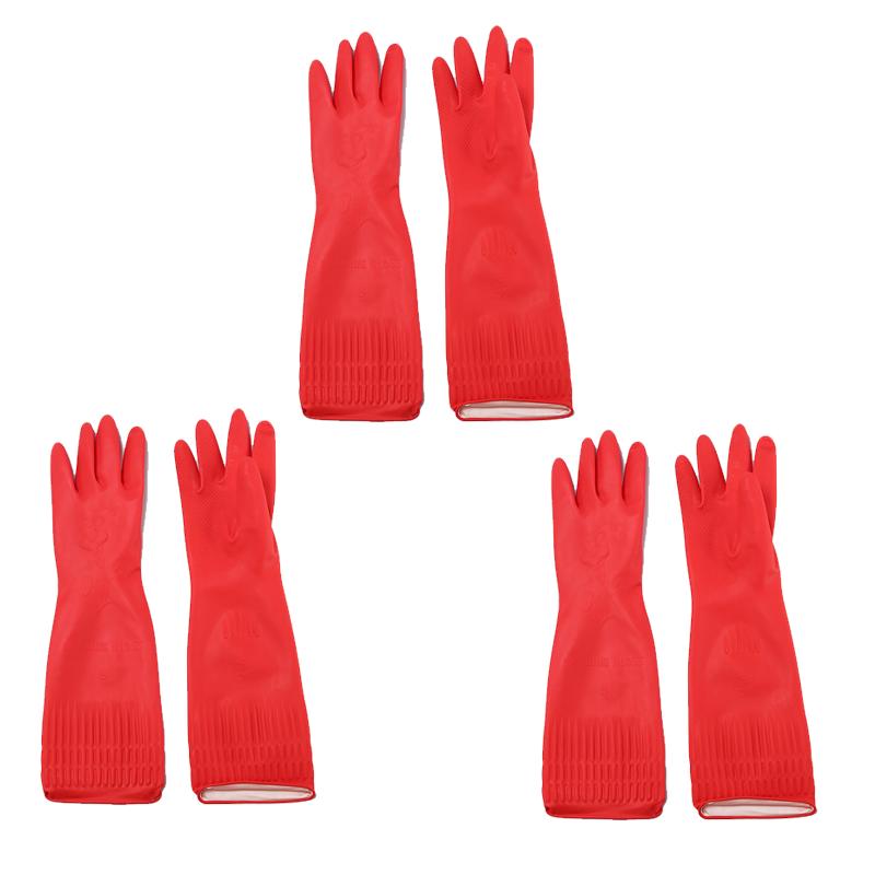 Geschirrspülhandschuhe Widerstandsfähige Wasserdichte Gummihandschuhe Lange Handschuhe Küchenreinigungswerkzeuge Küchenzubehör Wasserdichte Handschuhe