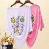 Summer Sexy Perspective Short Sleeved Plus Size T-shirt for Women Thin Sunscreen Cover T Shirts Casual Oversized Funny Print White Y2k Tops Streetwear