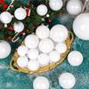 White Christmas Festival Hanging Ornaments: Plastic Round Balls (6-15cm) for Ceiling & Holiday Decorations