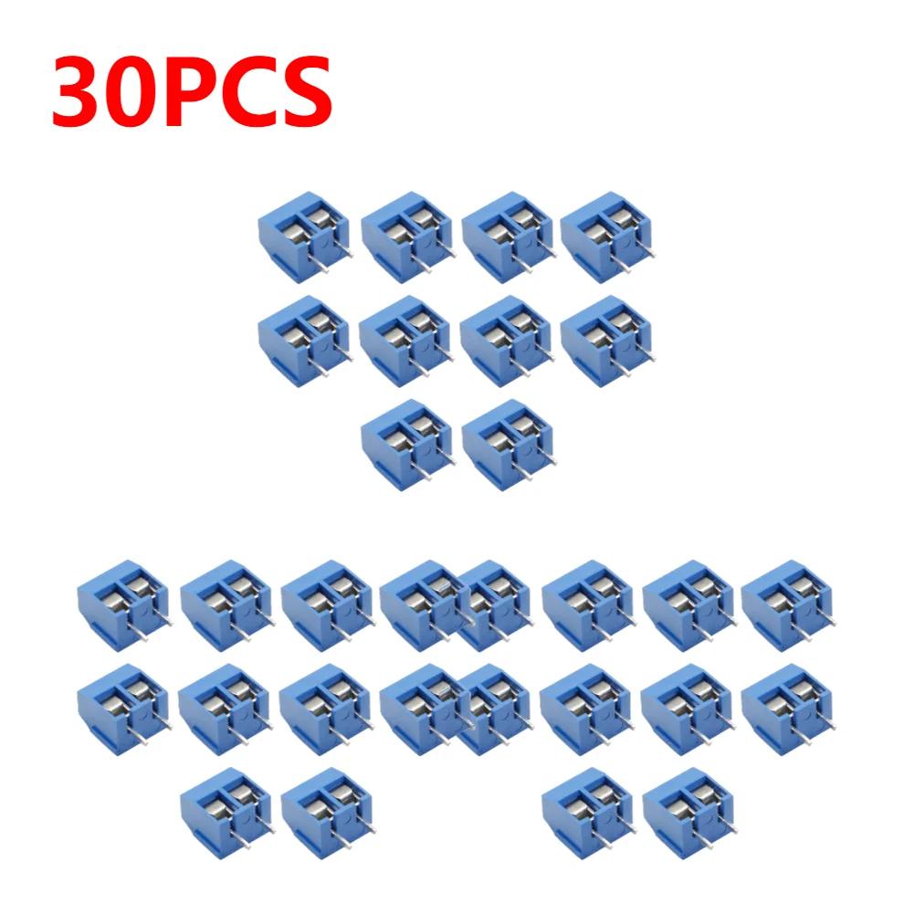 10-50Pcs PCB Mount Screw Terminal Block Connector Straight Pin 2P 3P KF301 Spliced Screw Terminals Block Connector for Arduino