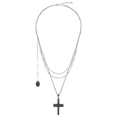 GT CROSS NECKLACE(SILVER)