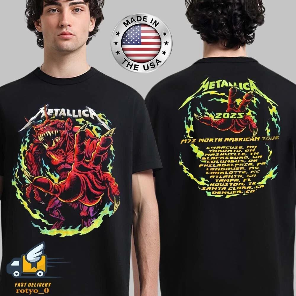 

Metallica M72 Tour Canada 2025 Inspired North American Dates Tee Unisex T-Shirt XXXXL
