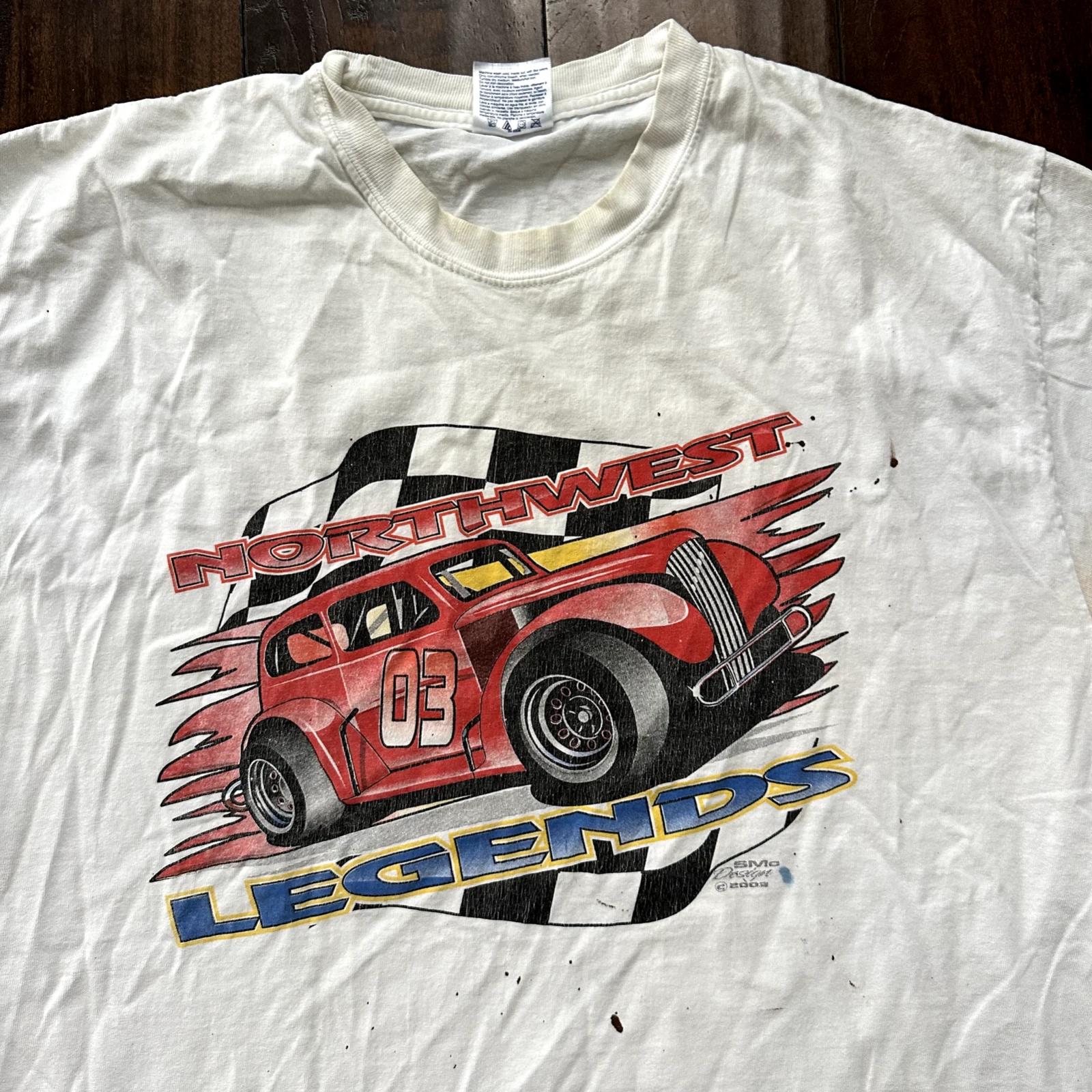 

Racing Northwest Legends Car Vintage T Shirt Y2K Nascar Oregon Cool Motors 4XL