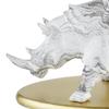 Sculpture Animale Statue Rhinocéros Décoration 24x13x13cm Fengshui Décor Bureau Collection pour la Maison