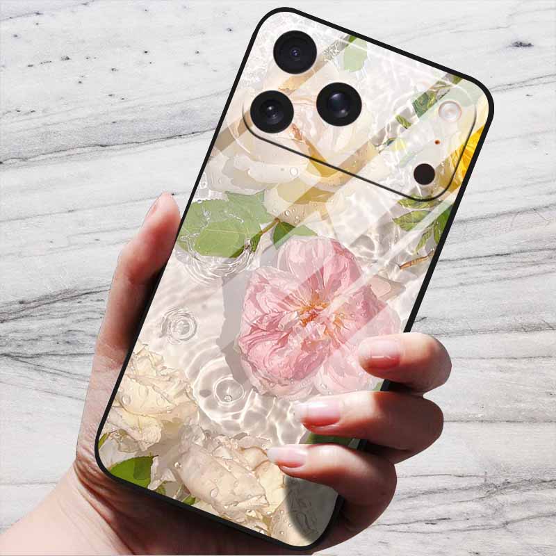 Cute Case For iPhone 17 Pro Plus Capa 17 Pro Max Bumper Luxury Tempered Glass Hard Back Cover iPhone17 Air Funda Animal Patterns