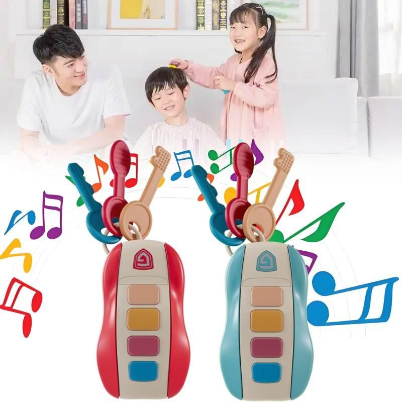 Baby Toy Car Remote Key With Music Functions And Chewfriendly Silicone For Cognitive Development