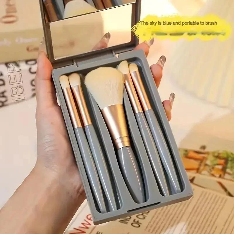Mini Make-up Pinsel Set Spiegel Weich Flauschig für Kosmetik Foundation Puder Lidschatten Kabuki Verblenden Make-up Pinsel Beauty Werkzeug