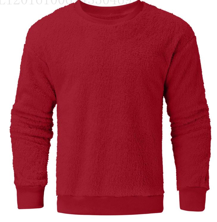 Men's Double-Sided Fleece Hoodie with Pocket and Long Sleeves