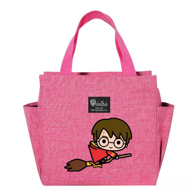 

Harry Potter Insulated Cartoon Lunch Bag with Ice Pack for Picnics 25x25x14 cm