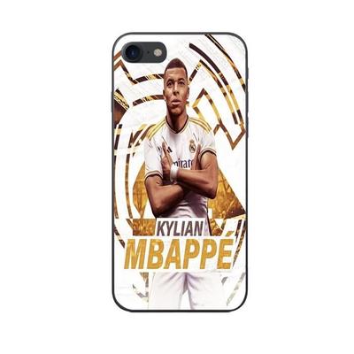 Custodia Maniacase per iPhone 7 Kylian Mbappe Real Madrid sfondo celebrazione