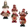 Plush Doll Stuffed Christmas Figurine Gift Xmas Standing Figurine Home Decoration for Holiday Bedroom Fireplace Office Decor