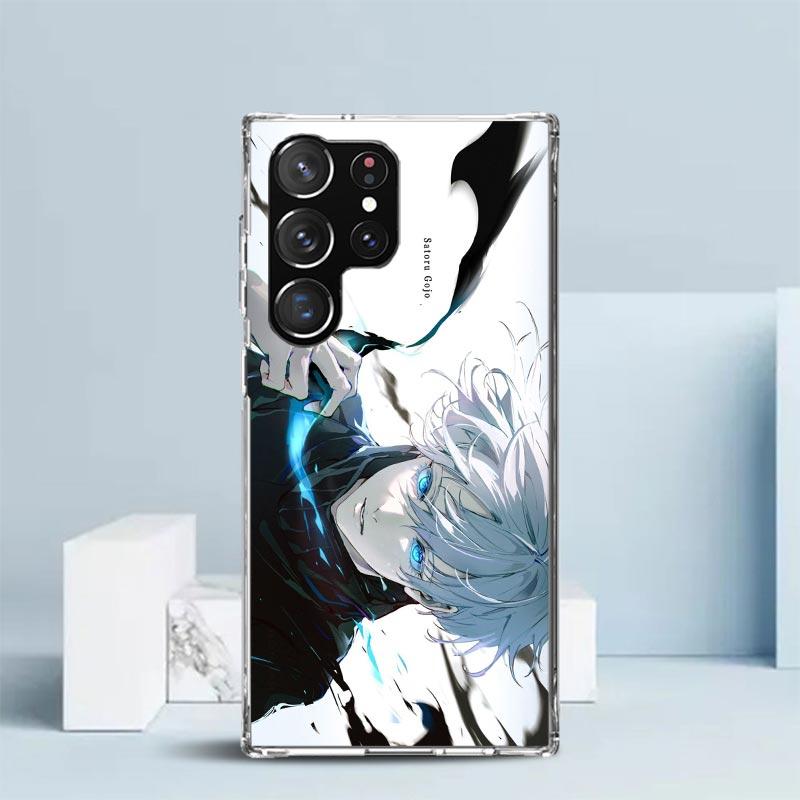 Kaisen J-Jujutsu Gojo Satoru Phone Case For Samsung Galaxy S24 S25 Edge S26 Ultra S22 S23 Plus S21 + S20 FE Soft TPU Back Cover