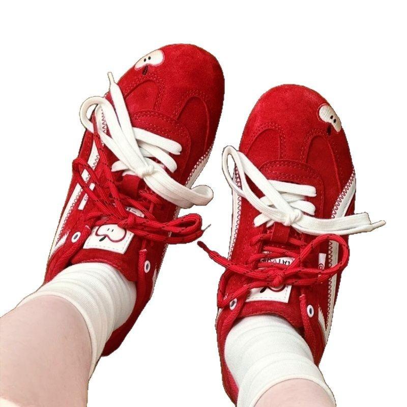 Niche pink women's shoes sweet and versatile new shoes flat commute leisure sports