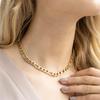 European Style Gold Clavicle Chain Necklace: Thick Chain, Niche Design, Non-Fading, Hypoallergenic.