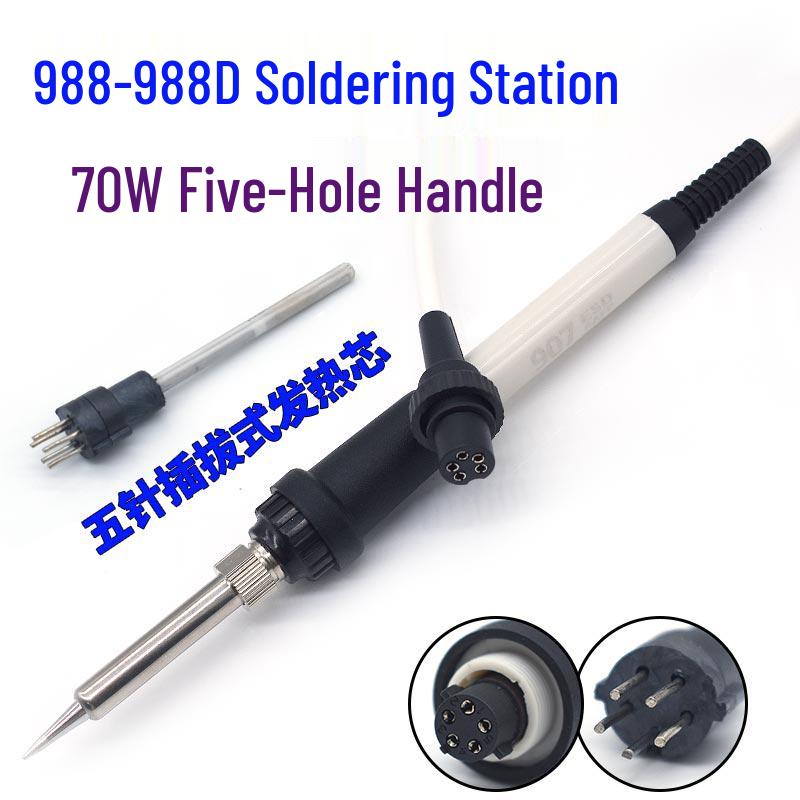936/969 Electric Soldering Iron Handle with 5-Pin/7-Hole Accessories for Repair and Welding
