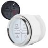 52mm 2in Multifunction 4LED Alarm Indicator Volt Water Temp Oil Pressure Alarm Gauge 12 24V for Marine BoatWhite Dial