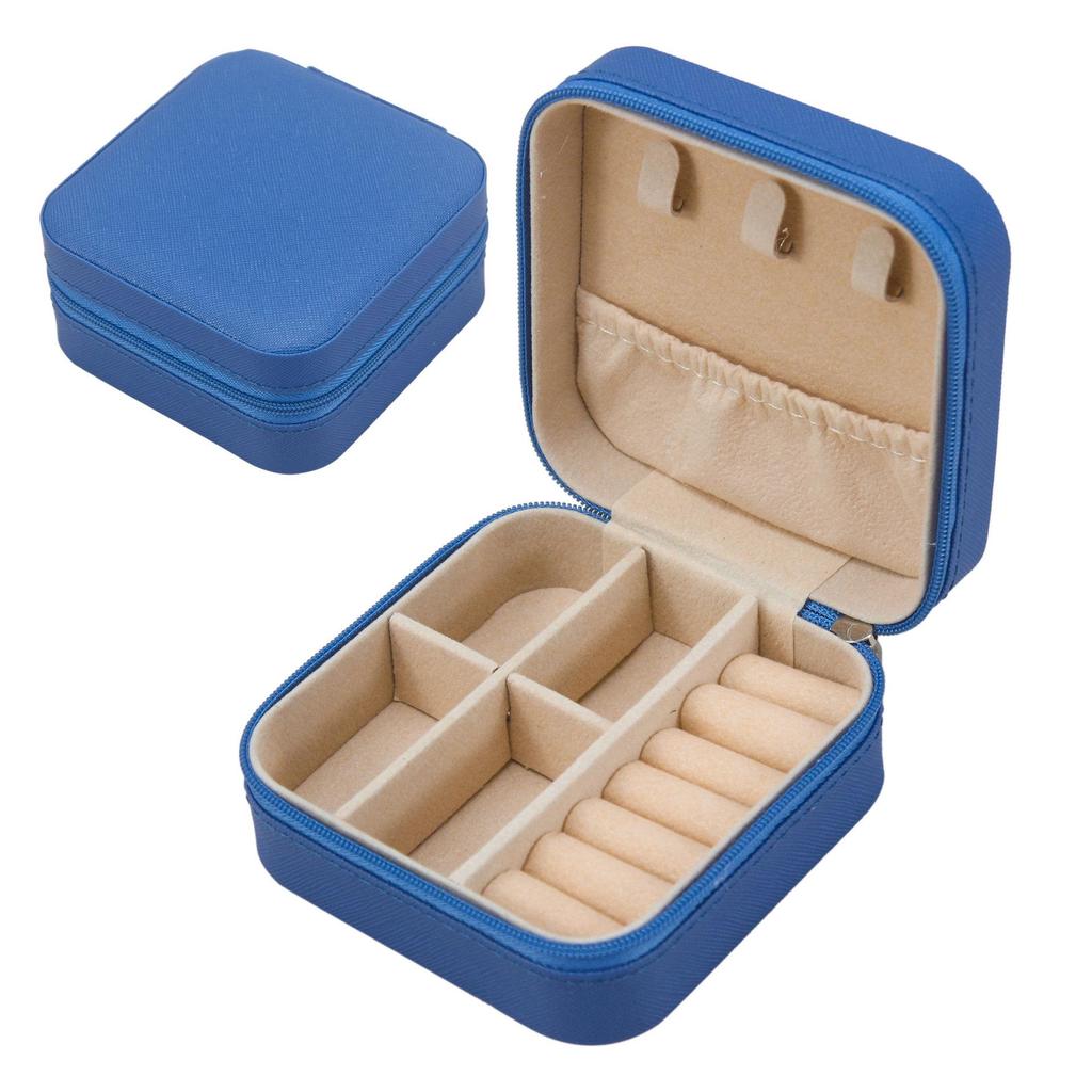 Caja de Joyería de Viaje Portátil para Pendientes, Anillos y Collares - Solución de Almacenamiento Moderna y Compacta