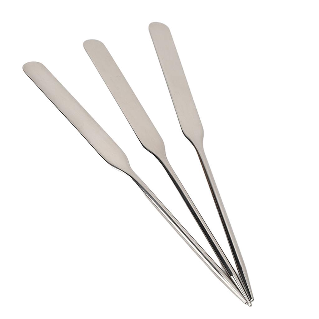 3 Stück Nail Art Rührstab Edelstahl Kleber Mischlöffel Spatel Werkzeug für Zuhause Salon