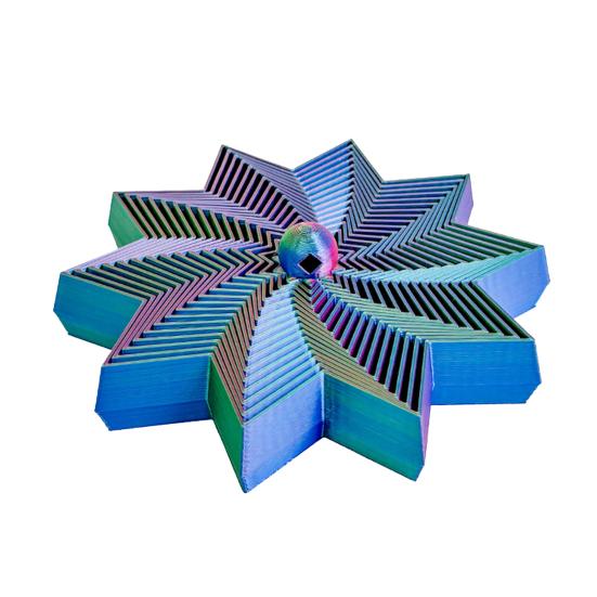 Stea Senzorială Extinsă Fidget Stea Spirală Rotativă Jucărie Fidget Turn Rotativ Stea Flexibilă cu Mâner pentru Reducerea Stresului Anxietății Jucărie de Birou pentru Acasă