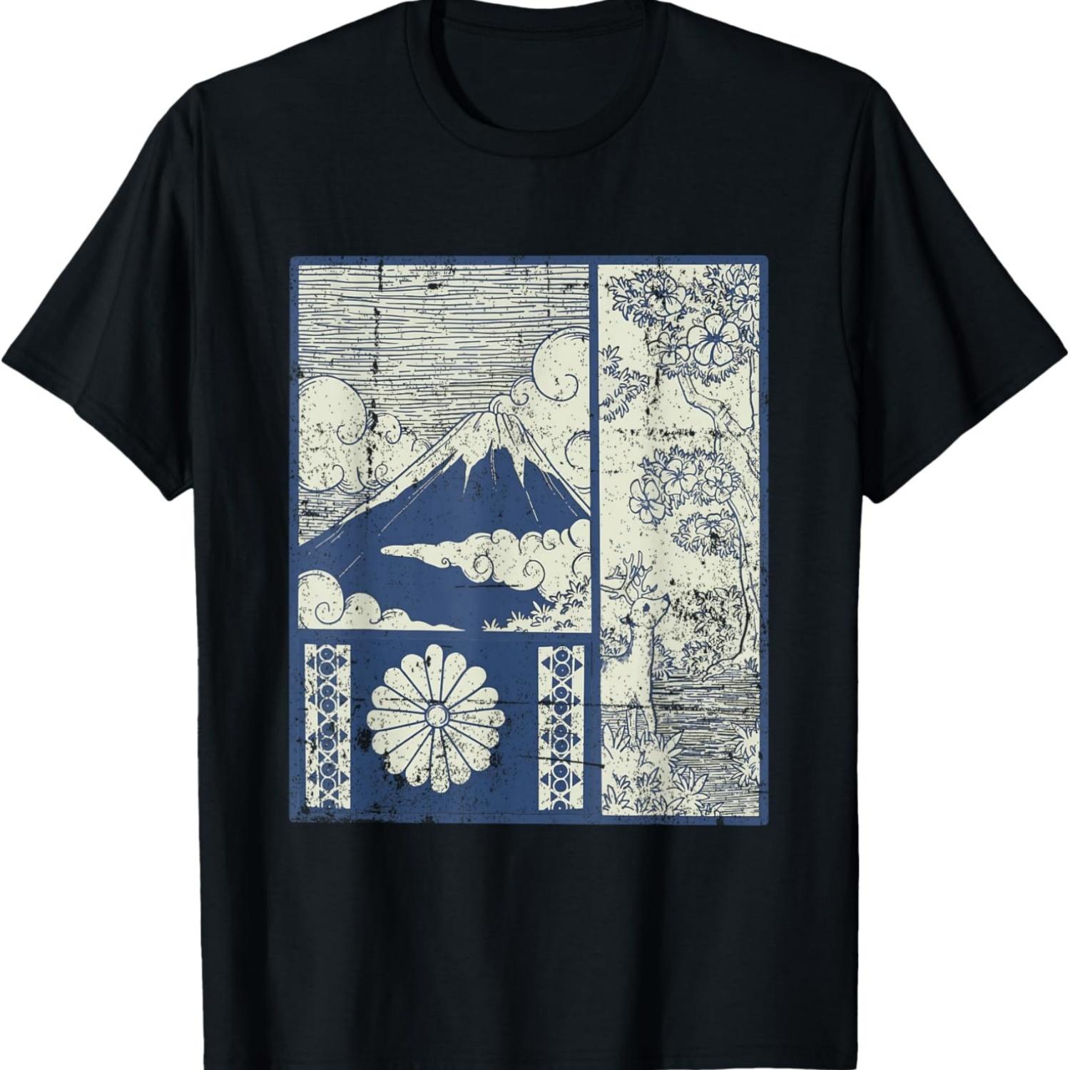 Japan Otaku  vintage Cherry Sakua Blossom Mt S чёрный