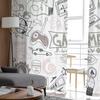 Gamepad Computer Keyboard Tulle Curtains For Living Room Voile Sheer Window Curtain For Bedroom Chiffon Curtains For Kitchen