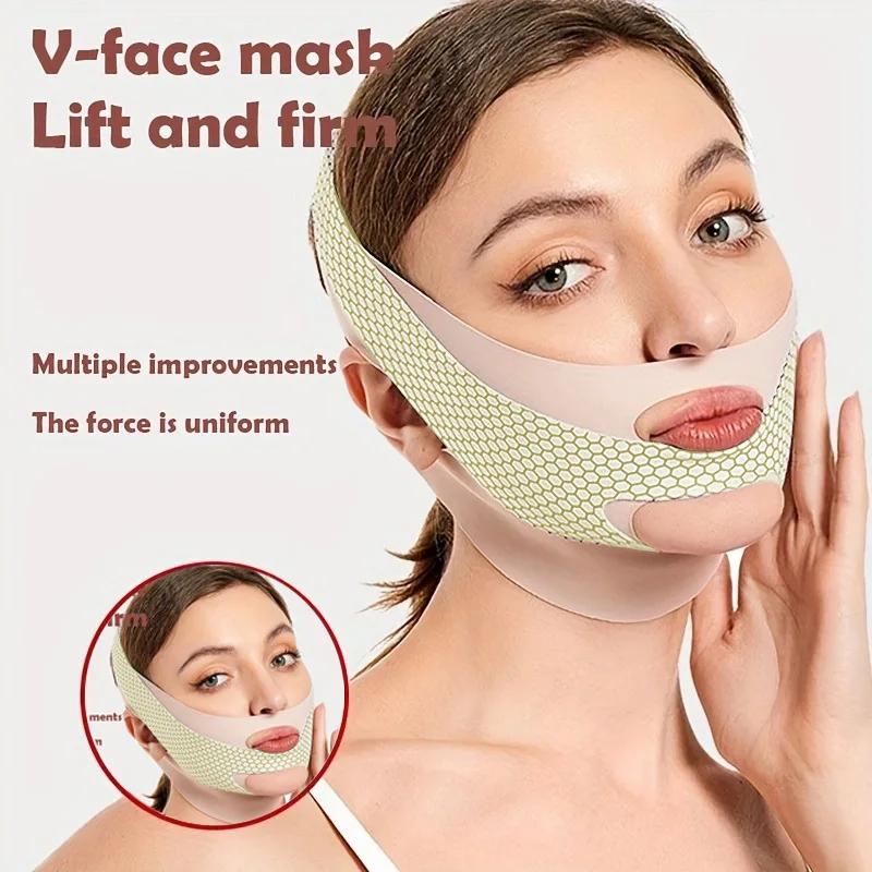 Face-Lift mit Schlaf Face V Shaper Gesichtsschlankheitsbandage Entspannungsform Lift Reduziert Doppelkinn Gesicht Ausdünnung Bandmassage