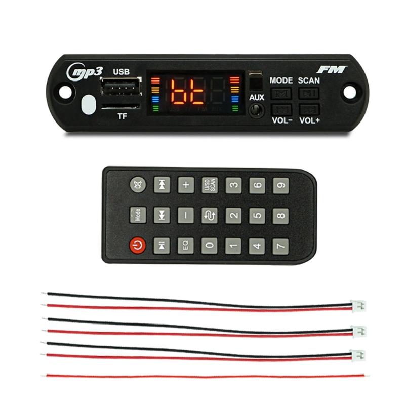 Decoding Module with Remote Control Bluetooth-compatible 5.0 Car MP3 Player USB Decoding Module 2x40W Amplifier