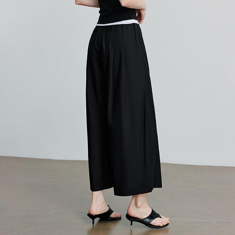 Women's Cool-Touch Lyocell Blend Wide-Leg Cropped Pants