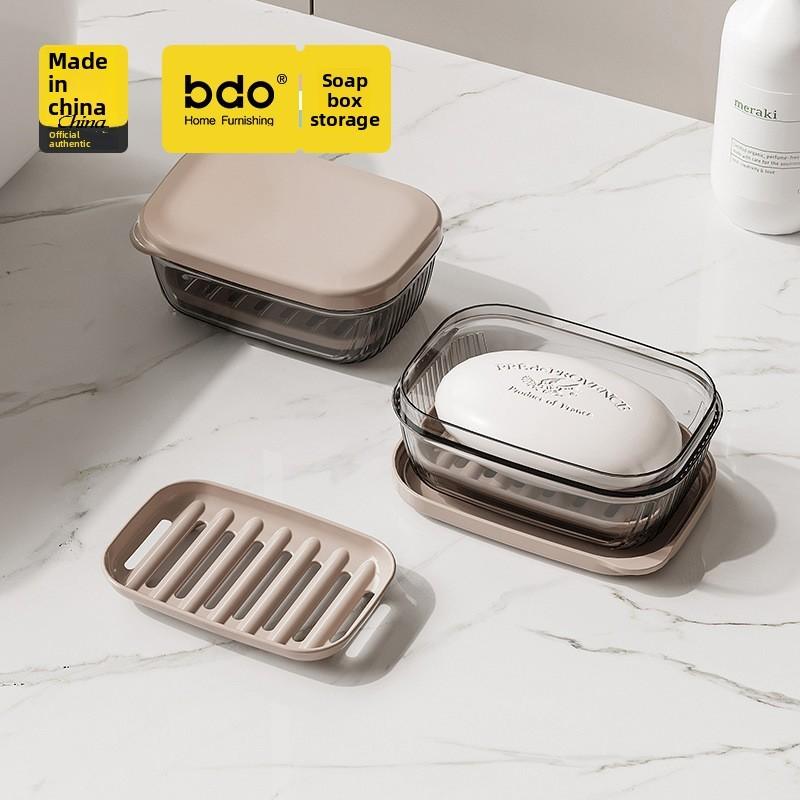 Soap Dispenser With Cover Double Layer Drainage Box Bathroom Organizer For Home Use