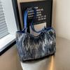 Popular Denim Women's Bags New Casual Simple Large Capacity Shoulder Underarm Bag Portable Tote Bag