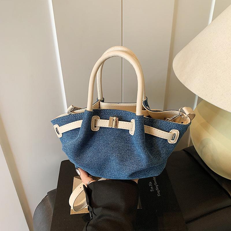 

Small bag women s 2025 new fashion contrasting color versatile messenger bag portable bucket bag small bag