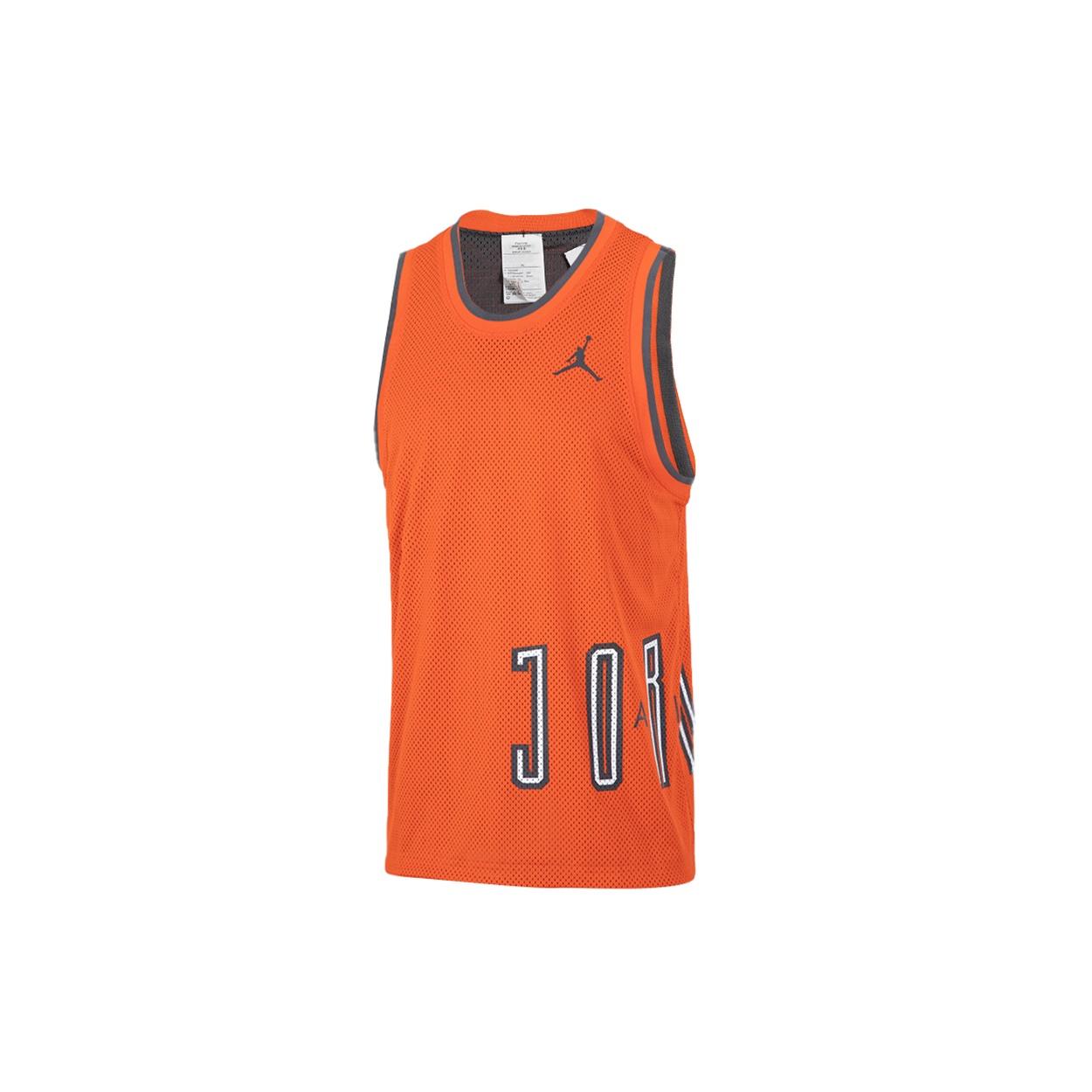 Air Jordan Sport Dna Logo Printing Reversible Breathable Basketball Sports Vest Orange Men s DA7235-803 S