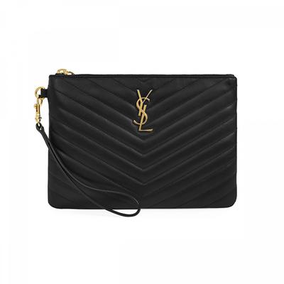 Saint Laurent 379039 Cwu01 1000 Cassandra Monogram Matelass Guld Lille Clutch Taske