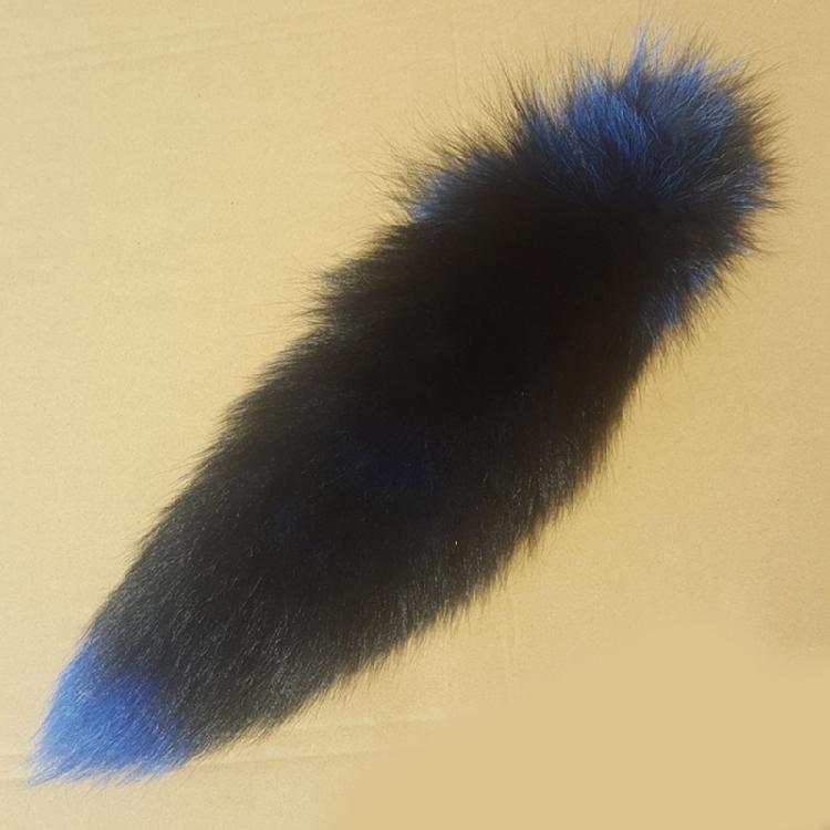 Gradient Foxes Furs Tail Pendant Keychain Keys Holder for Purse Bag Decoration