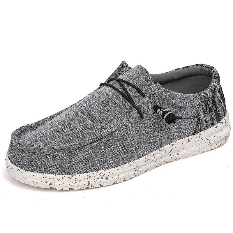 Modische Leichte Canvas-Schuhe für Herren Slip-on Sommerliche Mode Casual 2024 Bequem Atmungsaktiv Mokassin Homme Mocasines Hombre