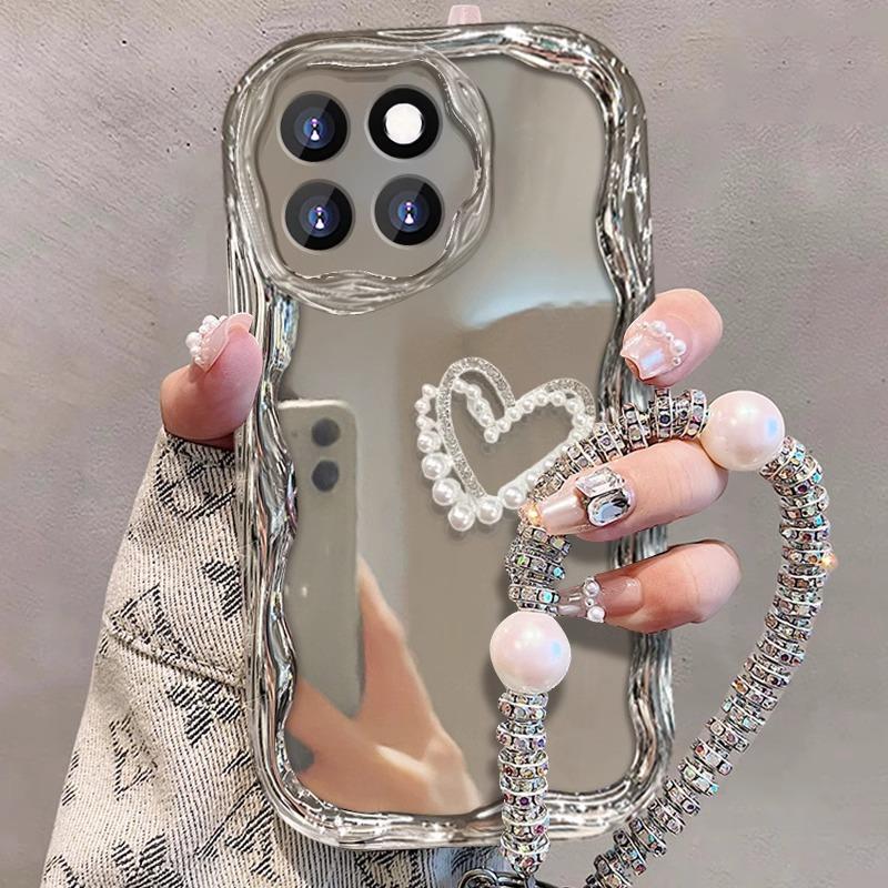 Applicable To IPhone 15 Mobile Phone Case Creative Electroplating Love 13 Apple 14 Anti-fall Cover 16Promax Fashion